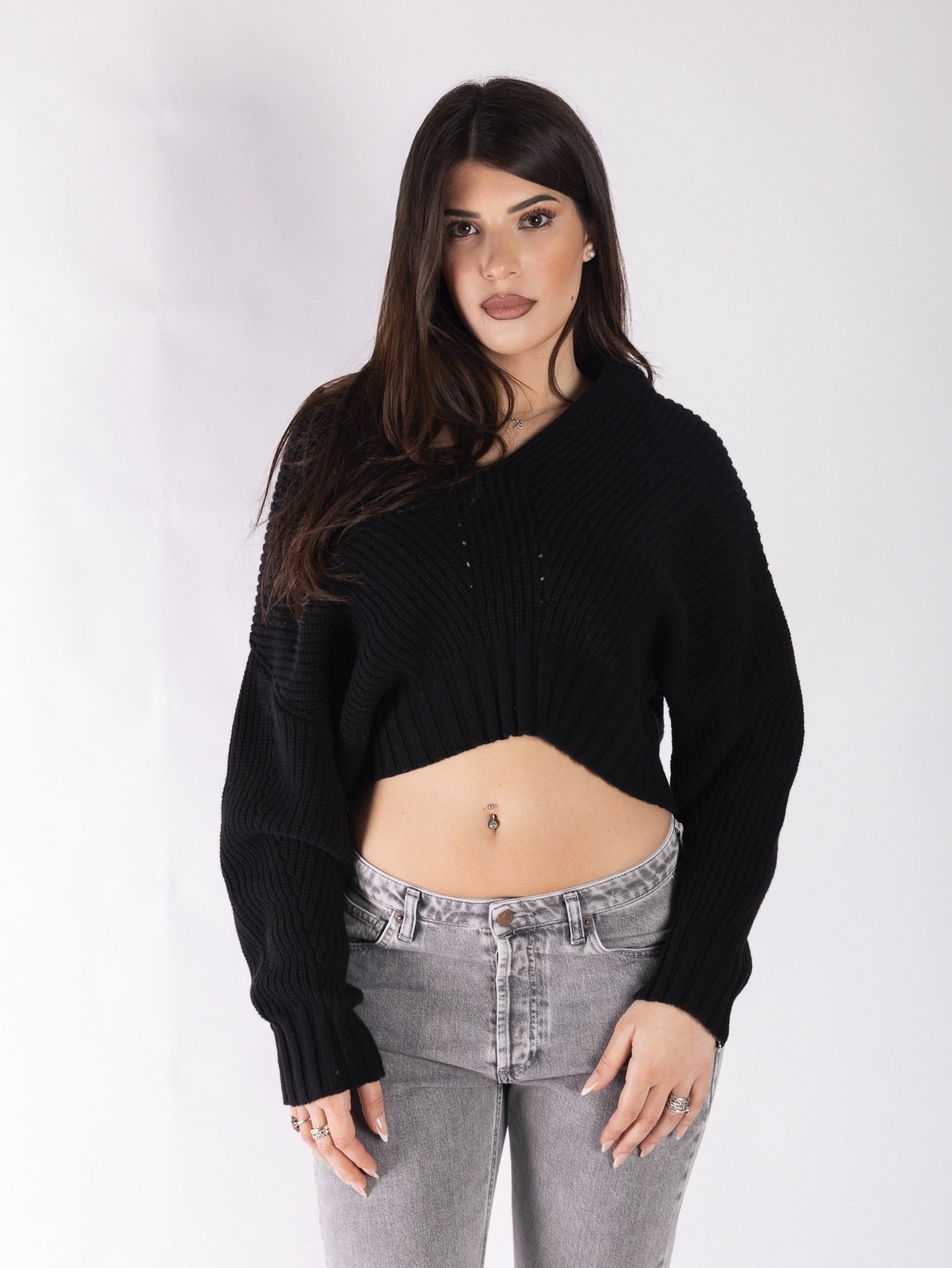 Pullover  crop in lana VICOLO
