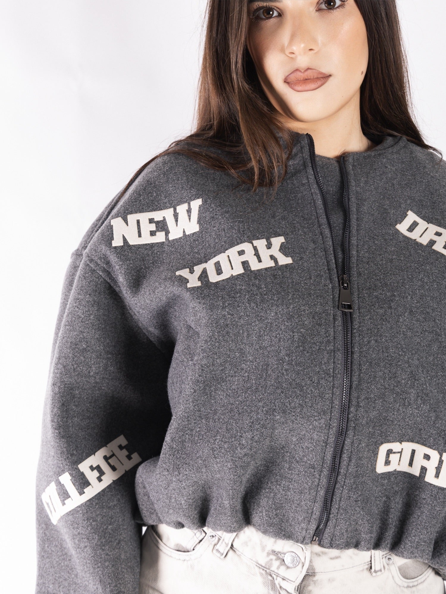 Bomber crop "graffiti" VICOLO