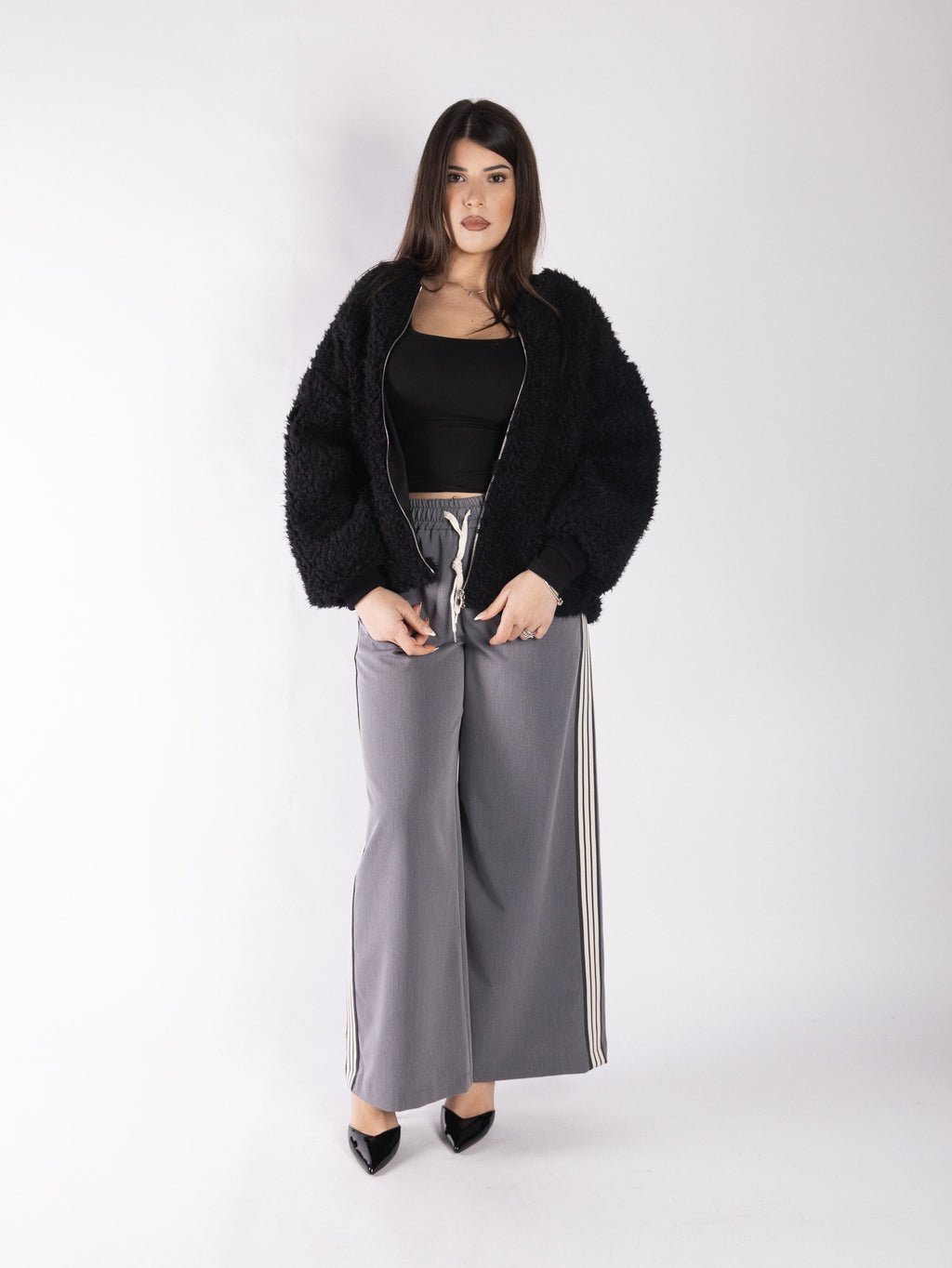 Bomber teddy in misto lana VICOLO