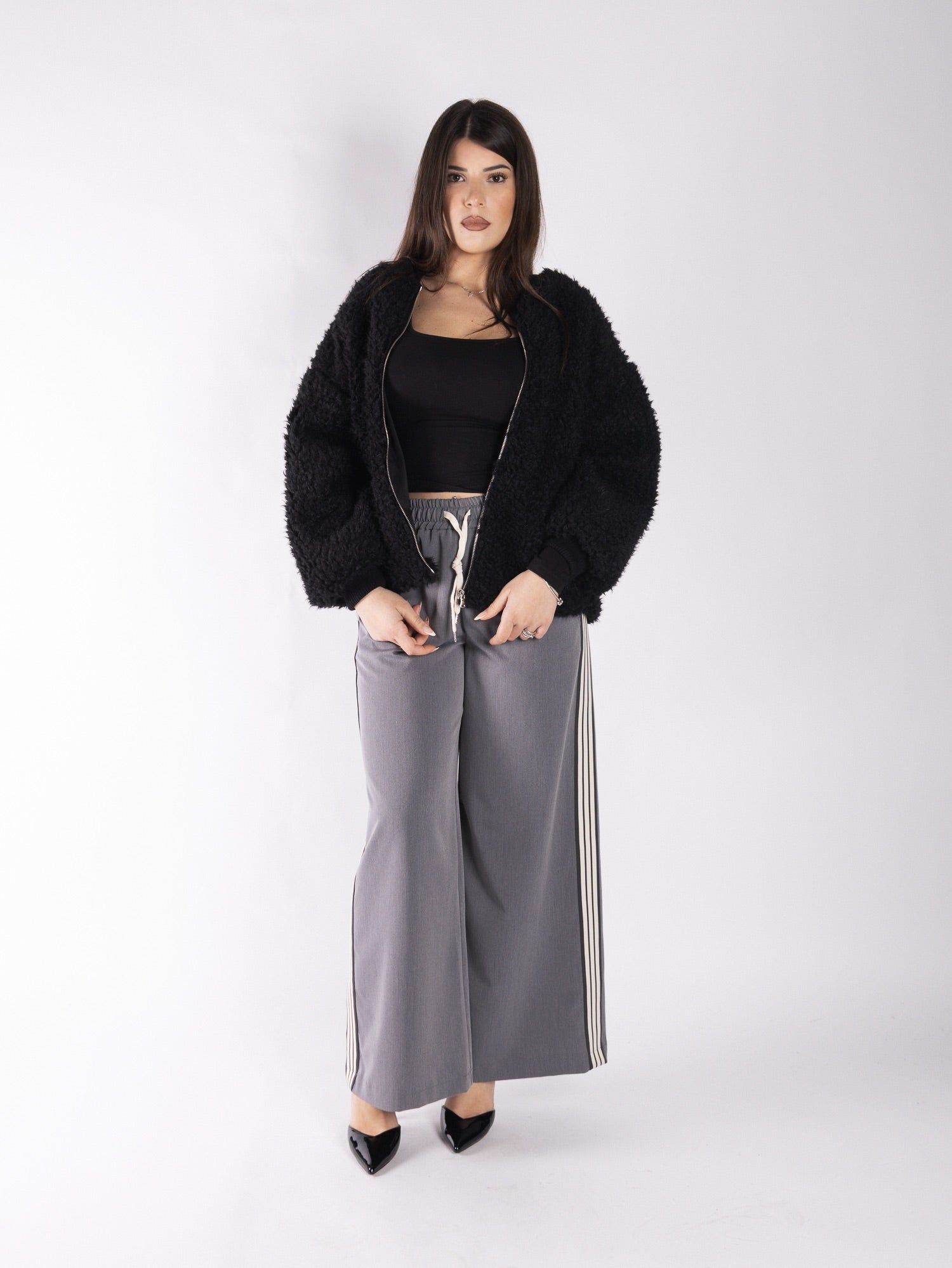 Bomber teddy in misto lana VICOLO