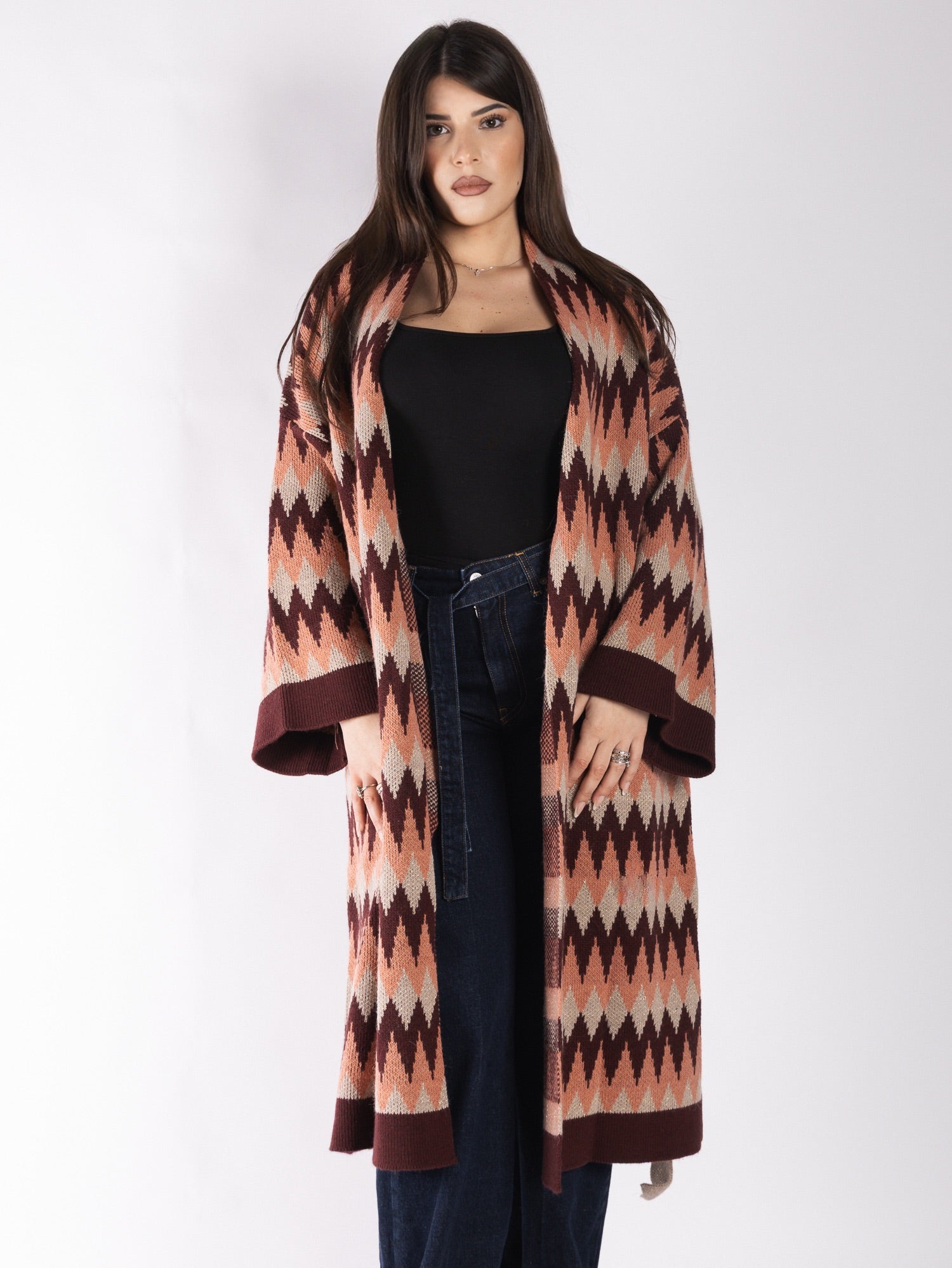 Kimono lungo in lana VICOLO