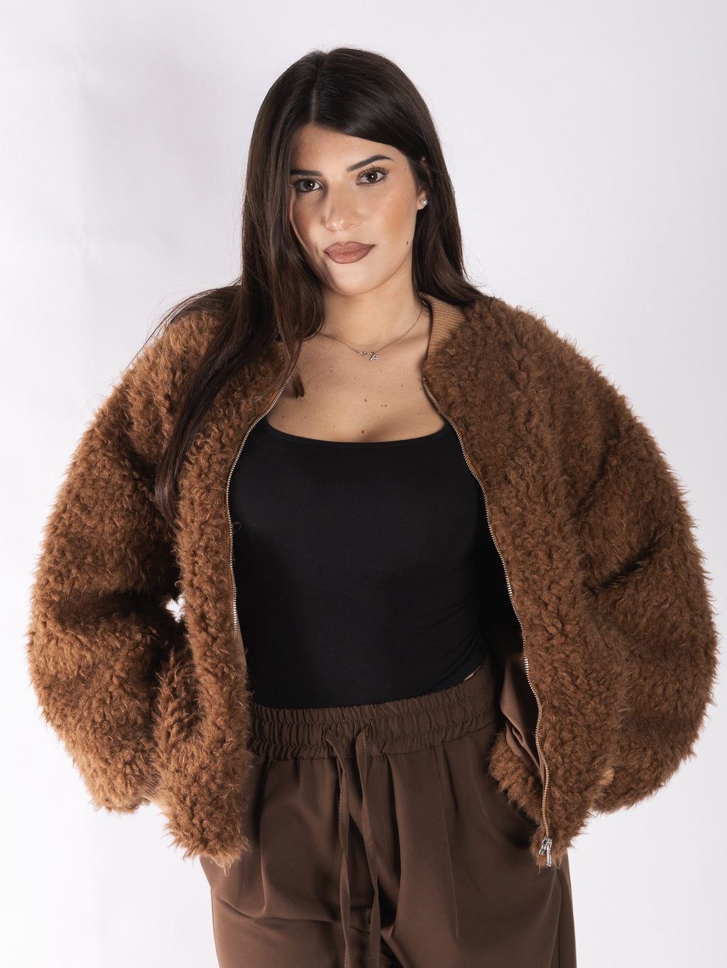 Bomber teddy in misto lana VICOLO