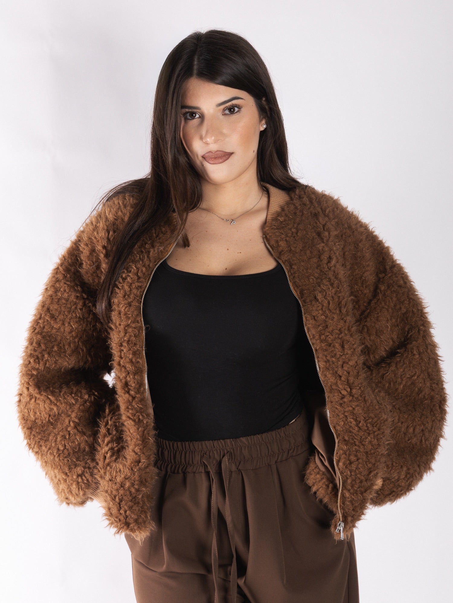 Bomber teddy in misto lana VICOLO