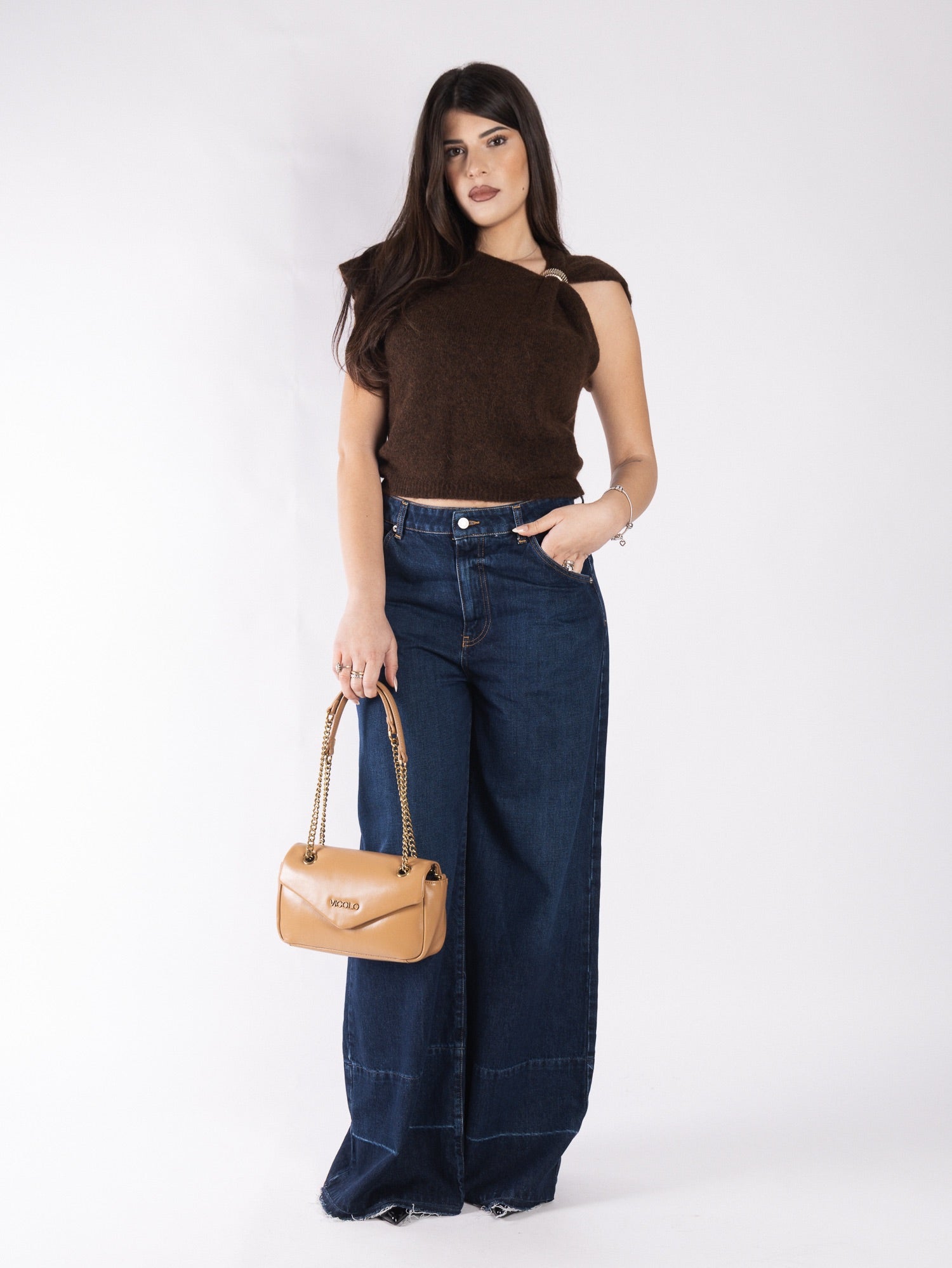 Gilet in lana con dettaglio ottone VICOLO