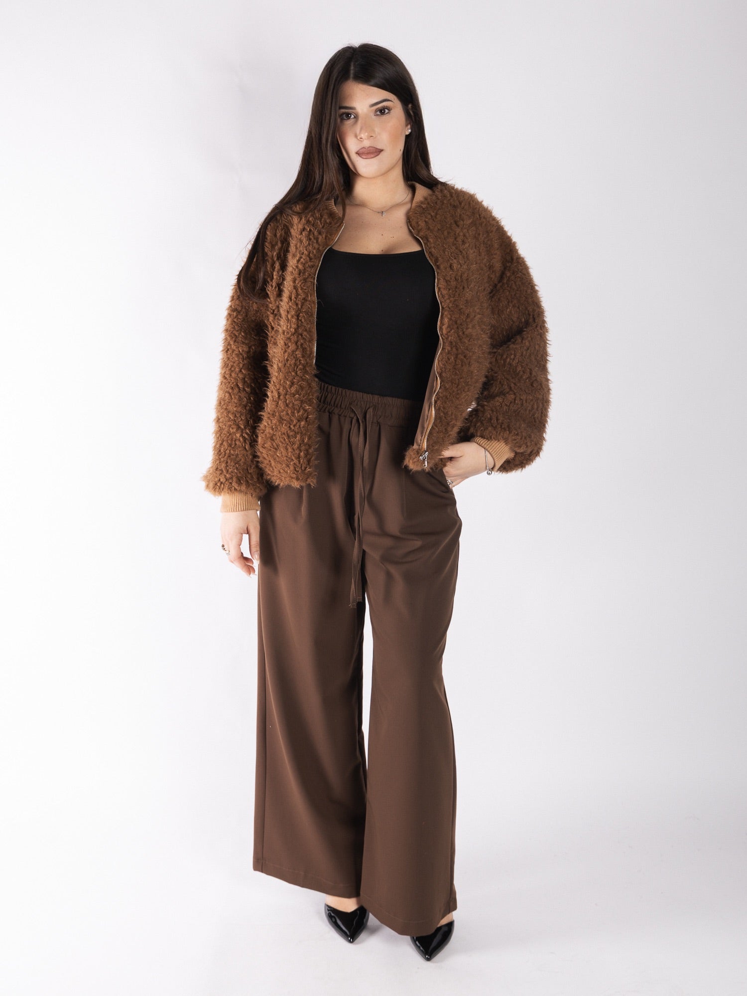 Bomber teddy in misto lana VICOLO