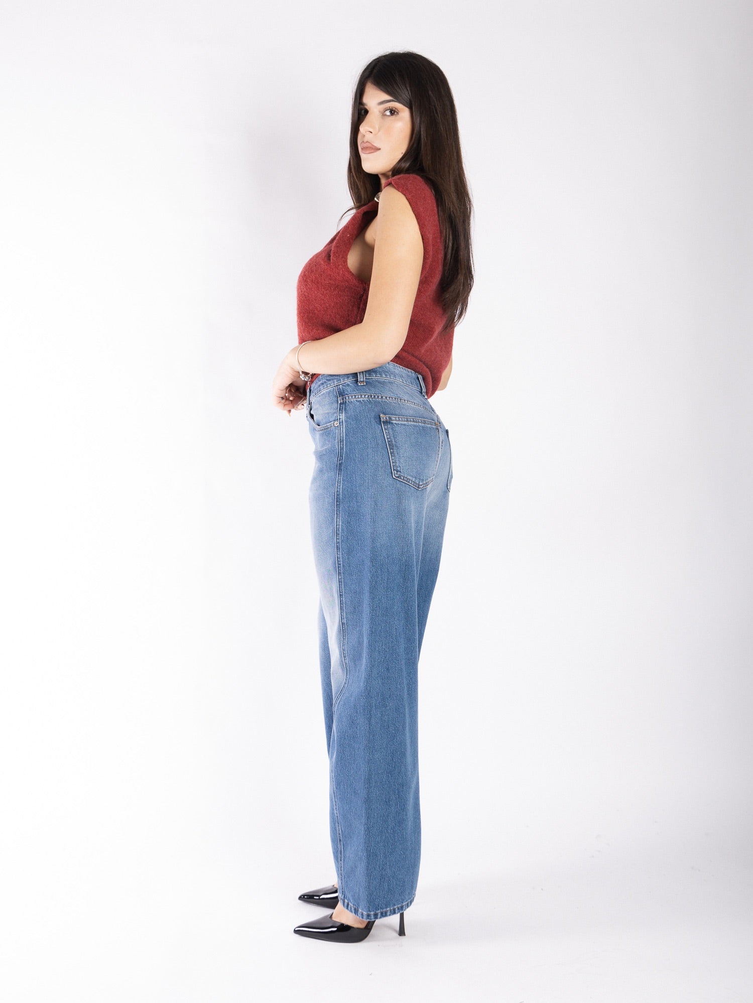 Gilet in lana con dettaglio ottone VICOLO