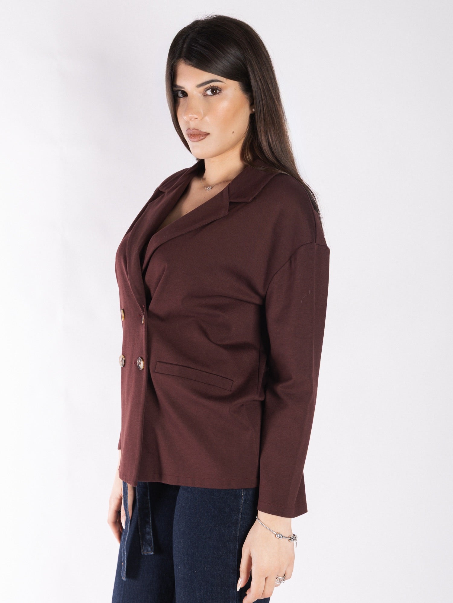 Giacca doppiopetto in felpa VICOLO