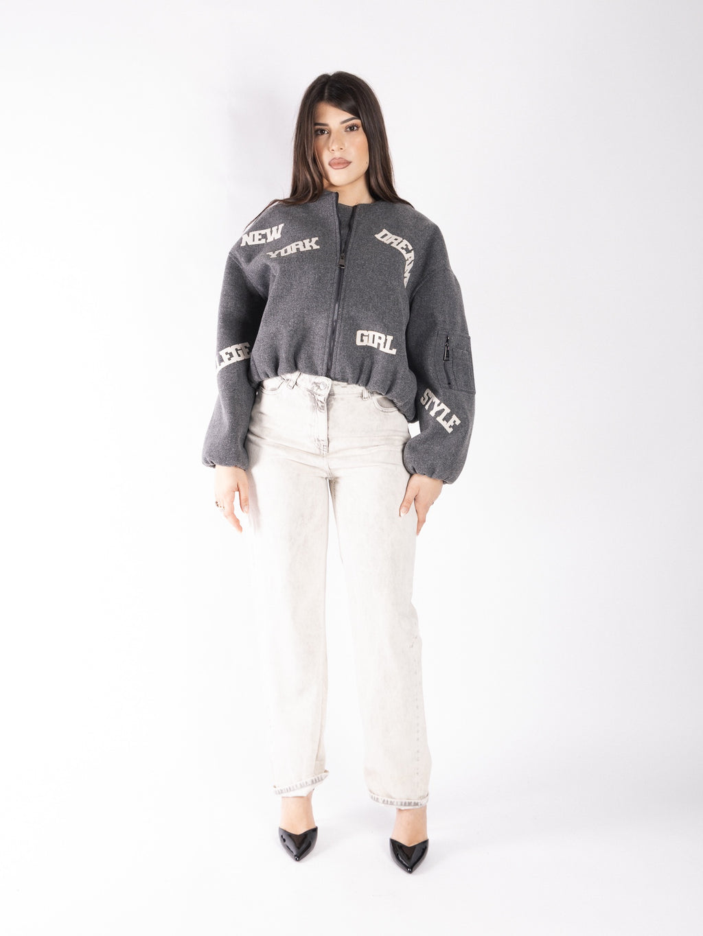 Bomber crop "graffiti" VICOLO