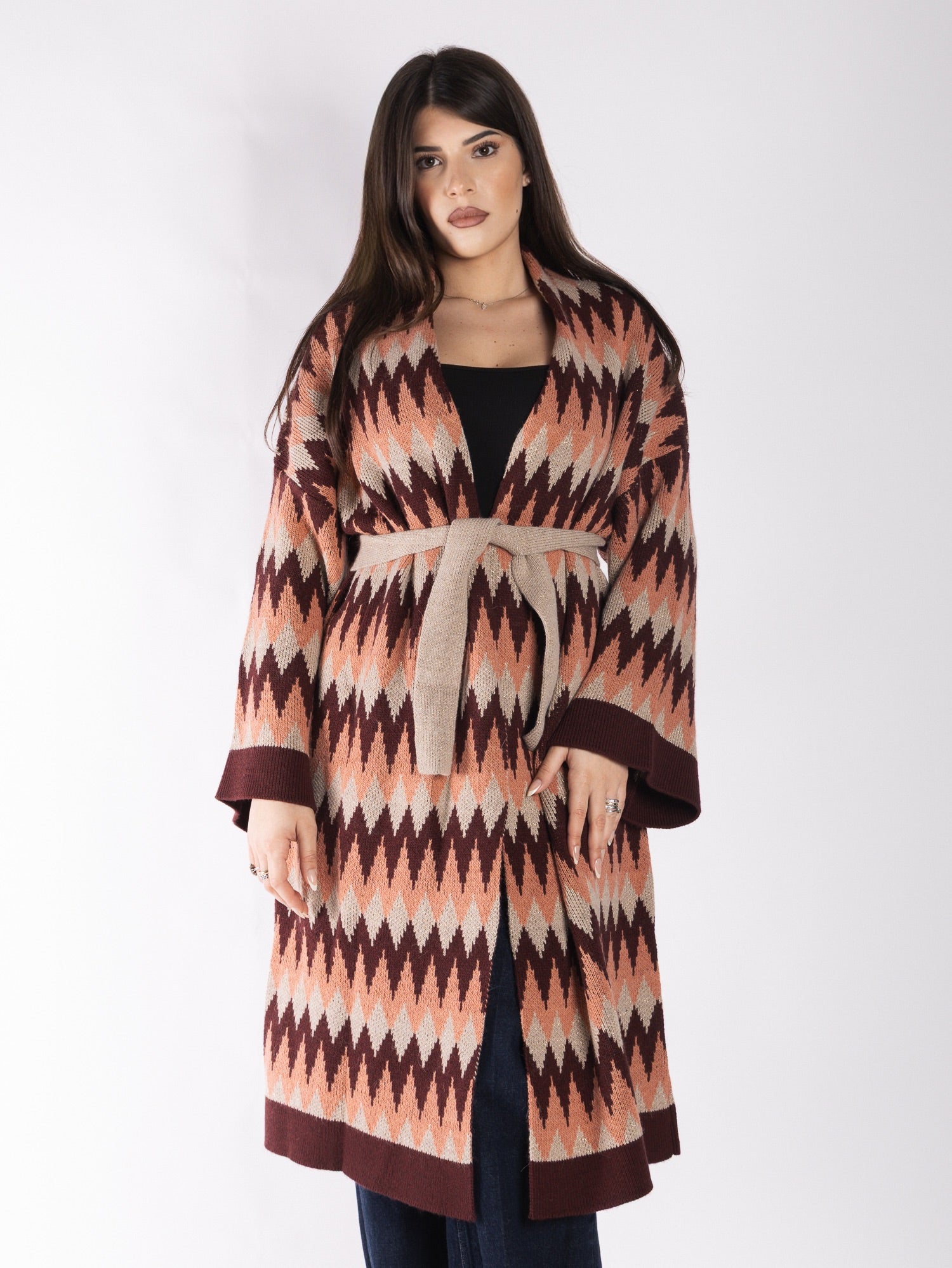 Kimono lungo in lana VICOLO