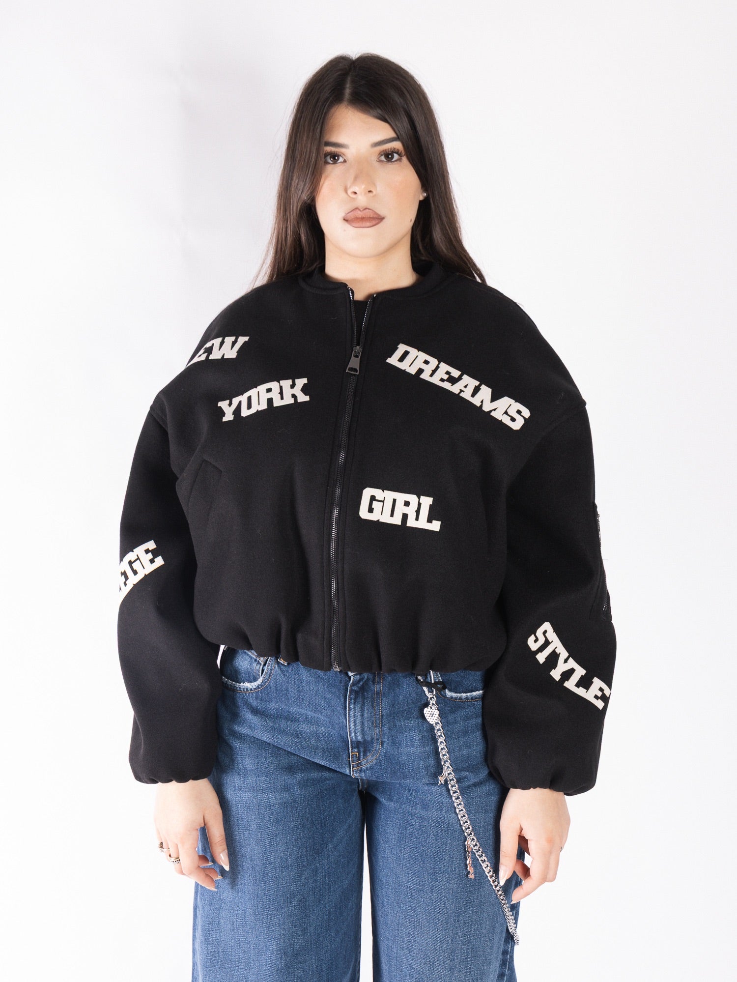 Bomber crop "graffiti" VICOLO