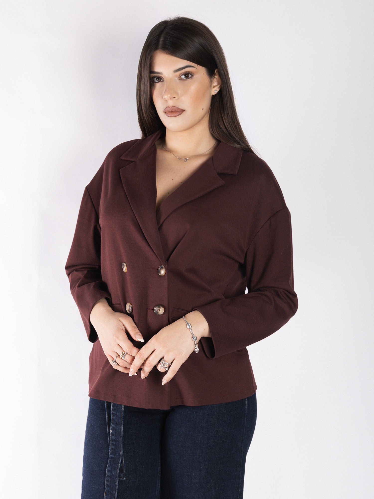 Giacca doppiopetto in felpa VICOLO