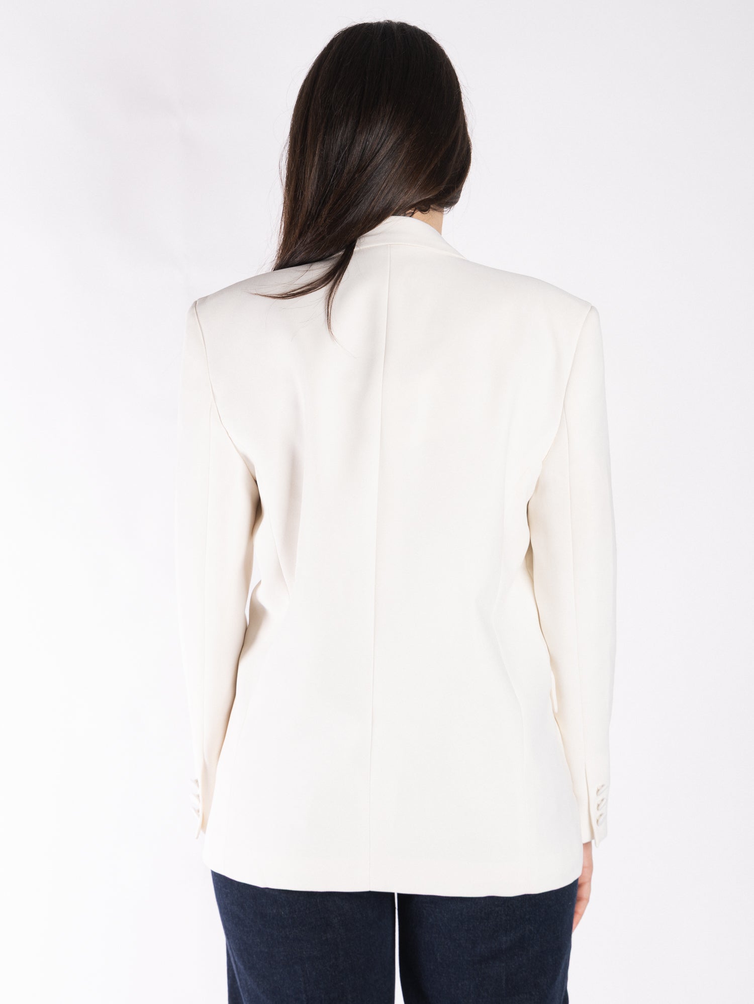 Giacca doppiopetto bianca in cotone  VICOLO