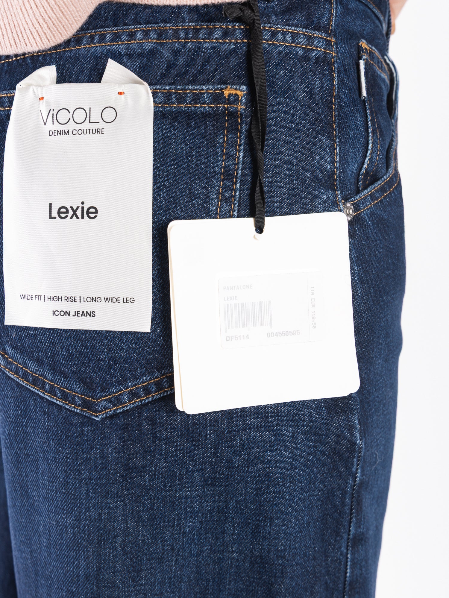 Jeans LEXIE in denim blu scuro a palazzo VICOLO