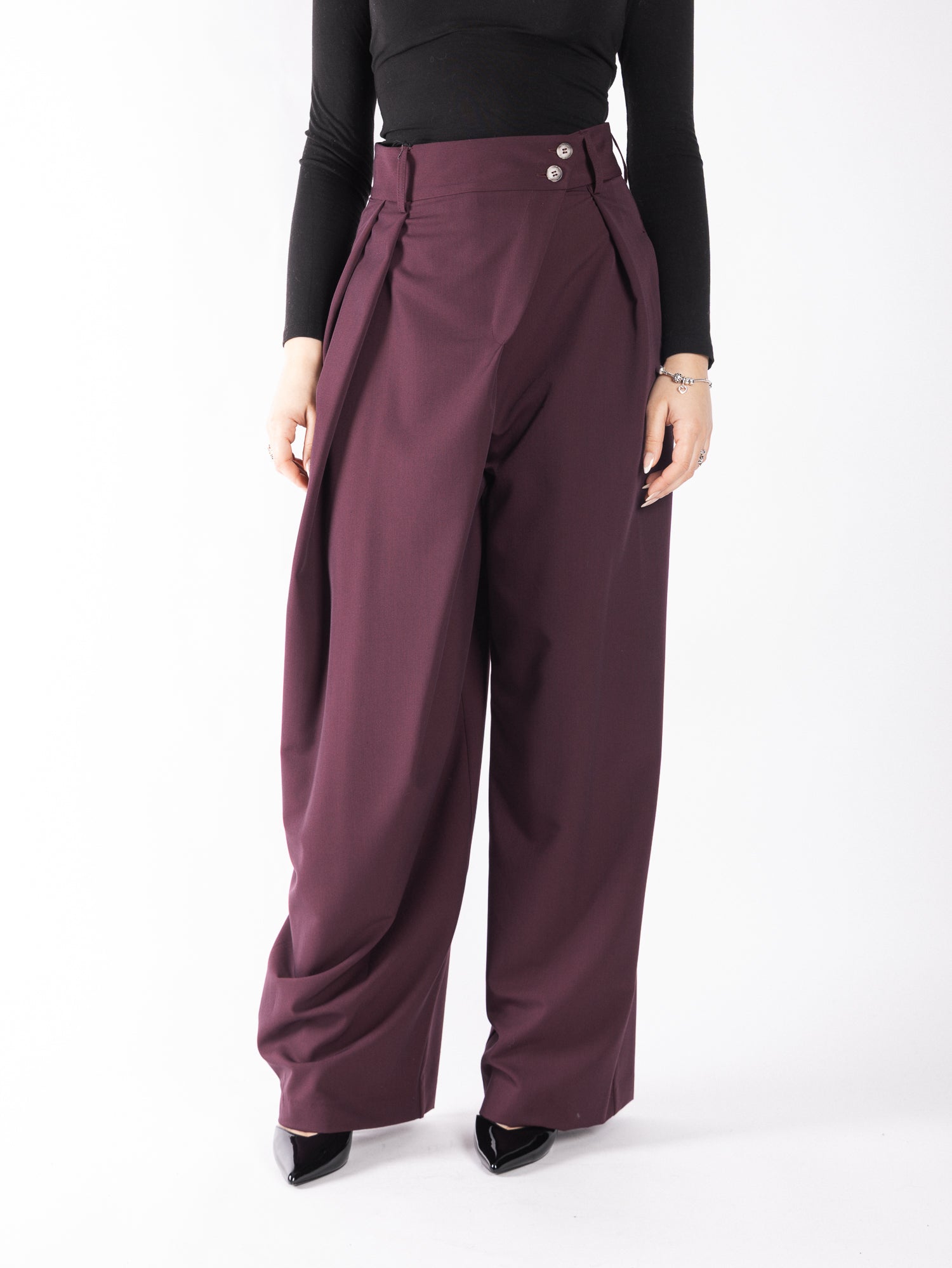 Pantalone balloon asimmetrico in cotone VICOLO