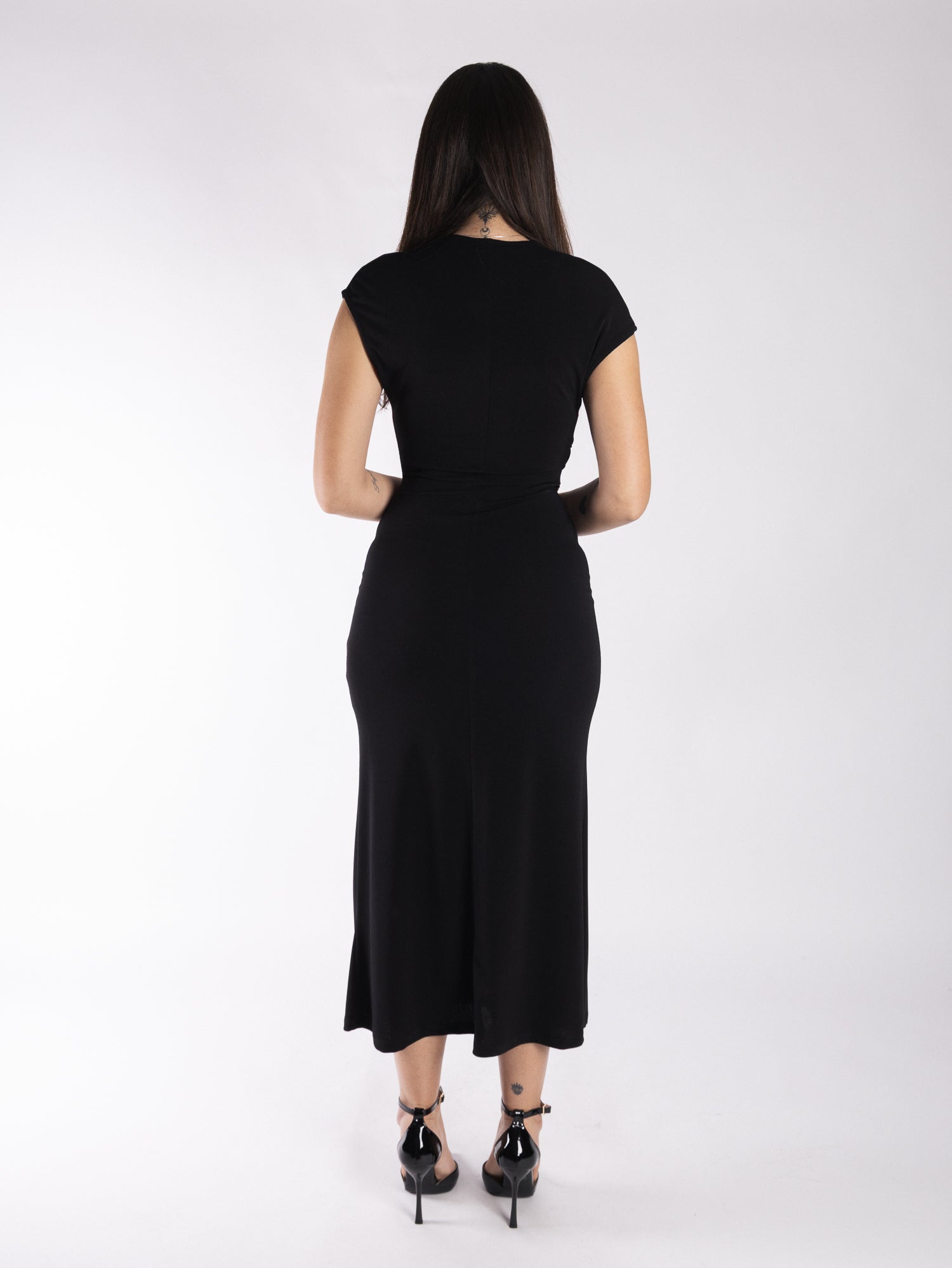 Abito lungo in lycra con prezioso VICOLO