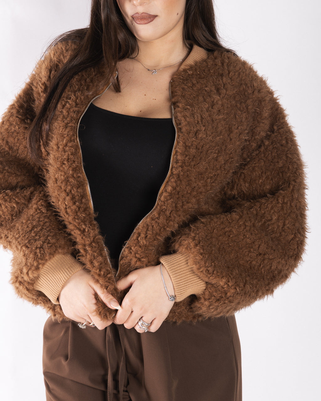 Bomber teddy in misto lana VICOLO