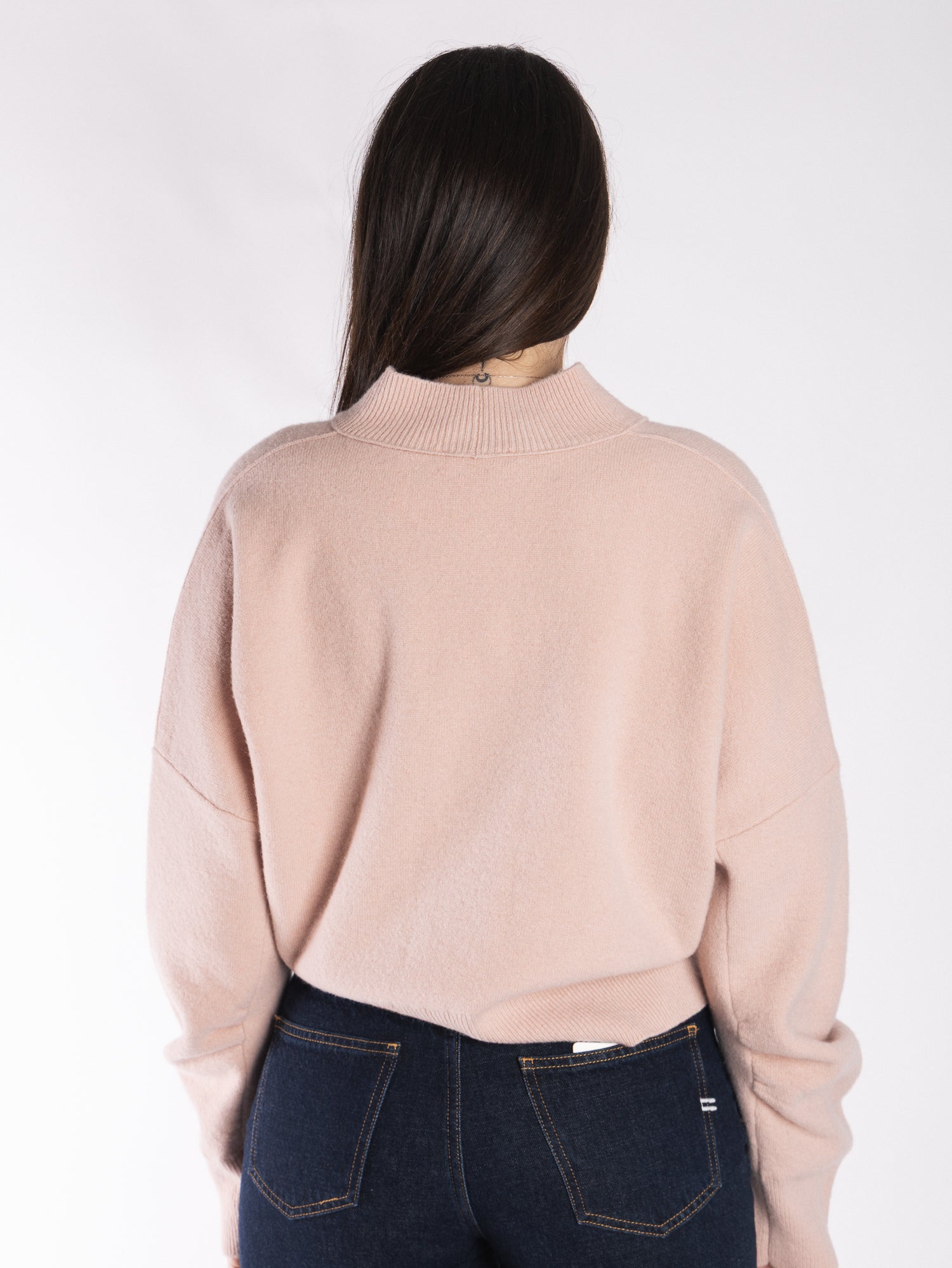 Cardigan over in lana cotta VICOLO